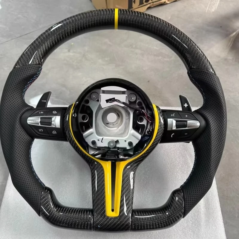 

Luxury Car Interior for BMW F10 F30 F15 F20 F22 F32 E70 E72 E90 M3 M1 M2 M6 M5 Custom Leather Real Carbon Fiber Steering Wheel