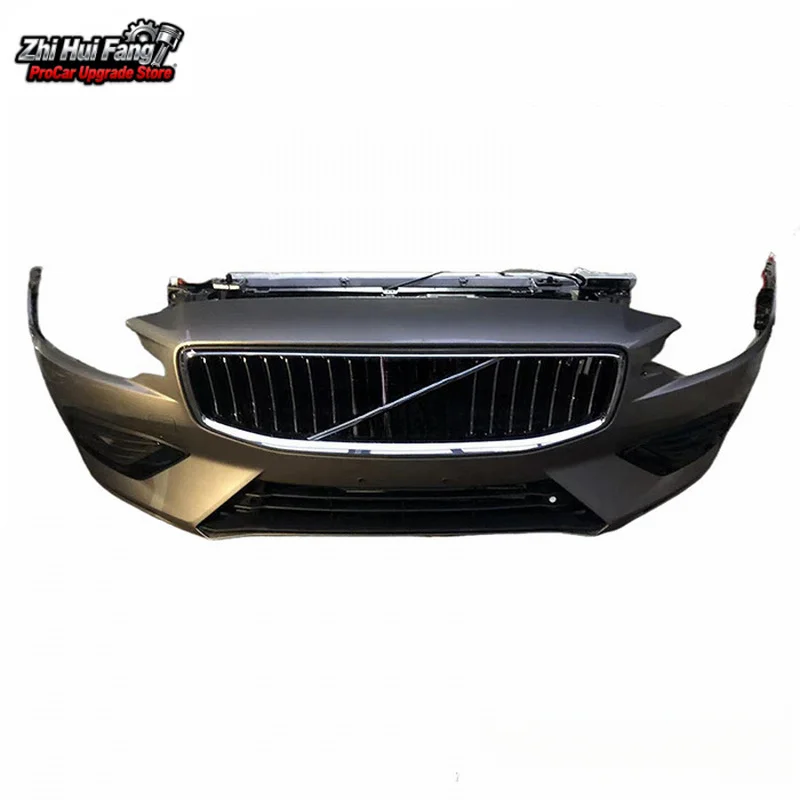 Suitable for Volvo S60 models from 2019 to 2023: a complete set of front bumper components, including the radiator grille and fr