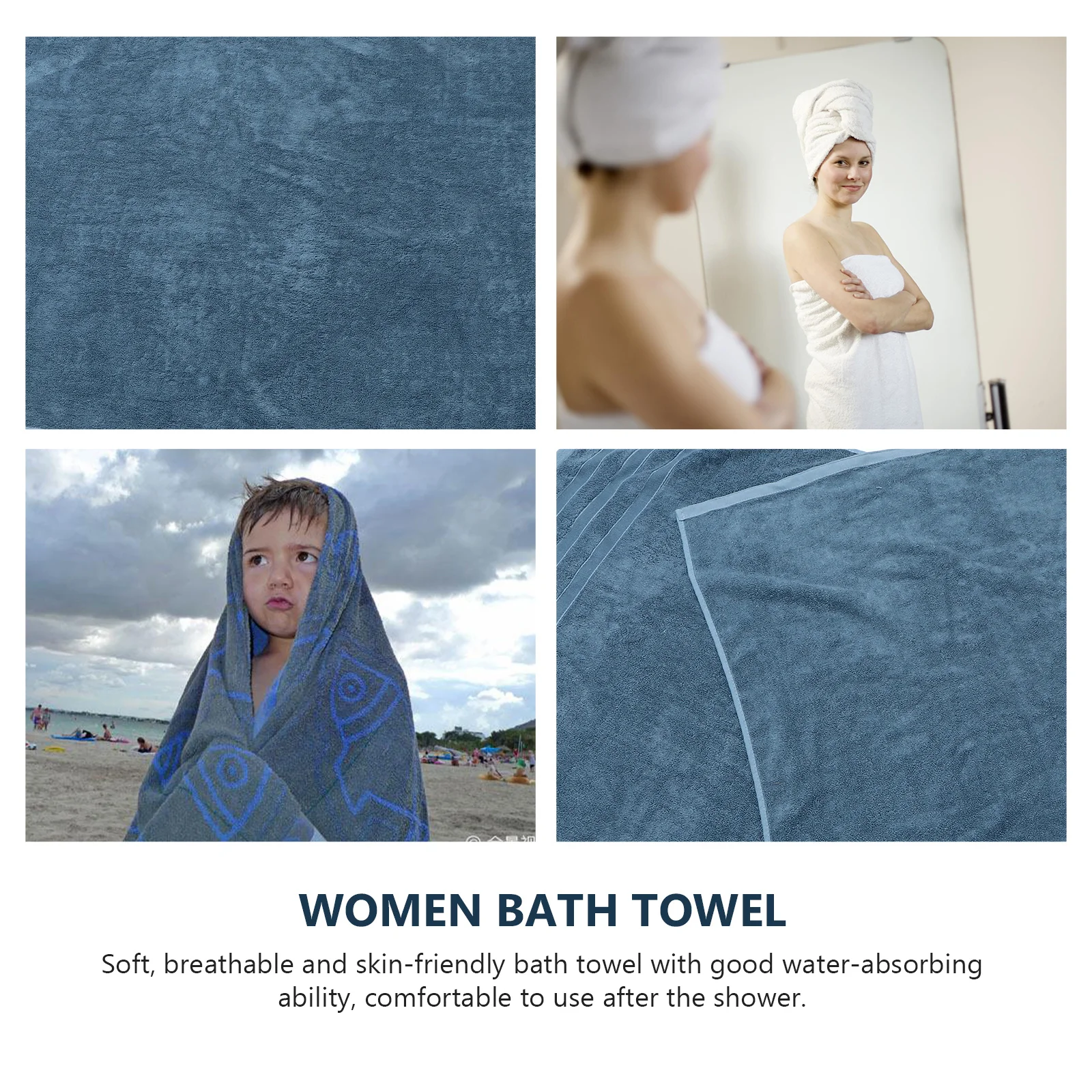 

Bamboo Fiber Towel Thicken Quick Dry Absorbent Lightweight Women Household Shower Supply Men Household Shower Towel Home Textile