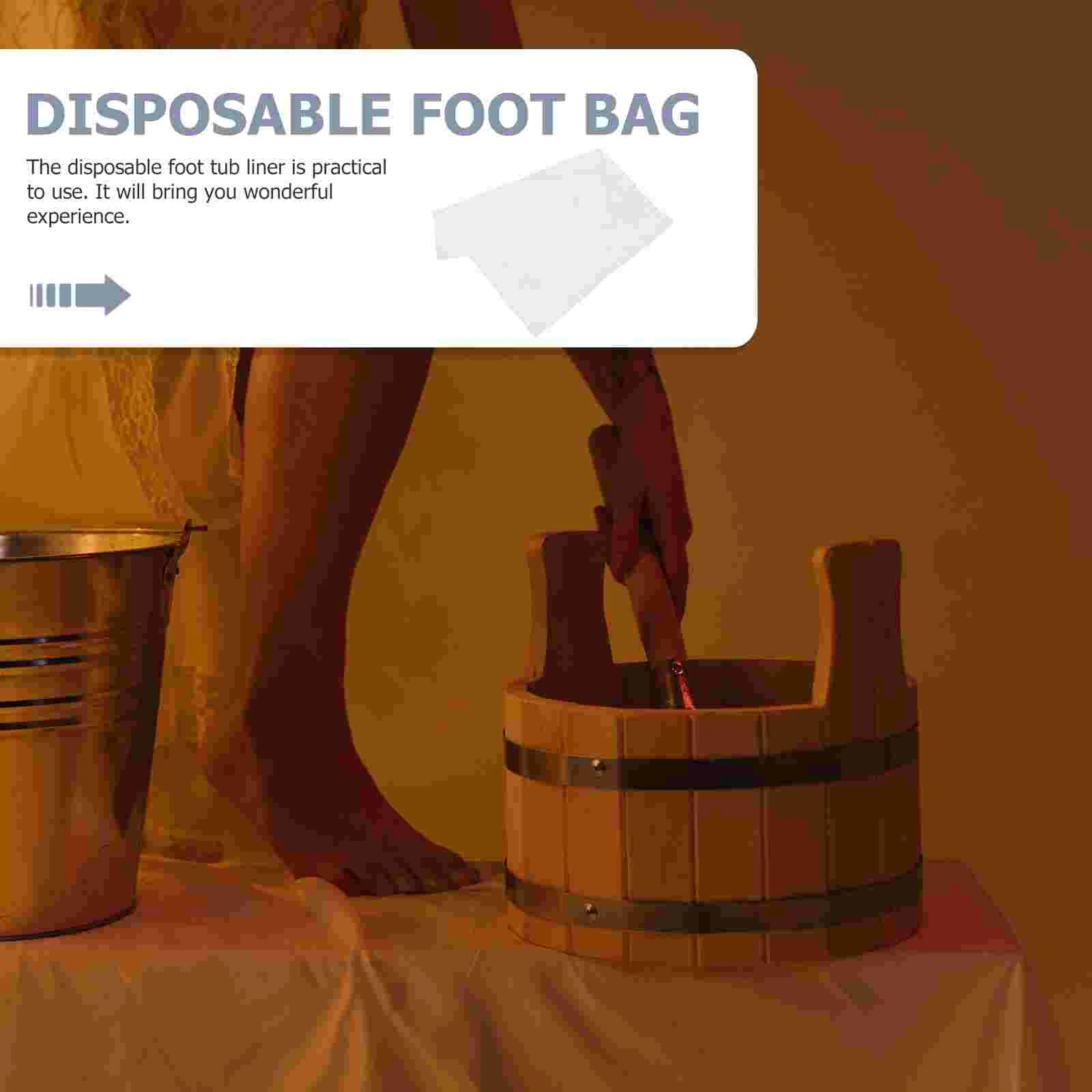 2 Packs Foot Bath Bags Disposable Foot Bag Thickened Foot Soak Pouch One-time Pedicure Supplies for Home Shop 55x65cm 80pcs/Pack