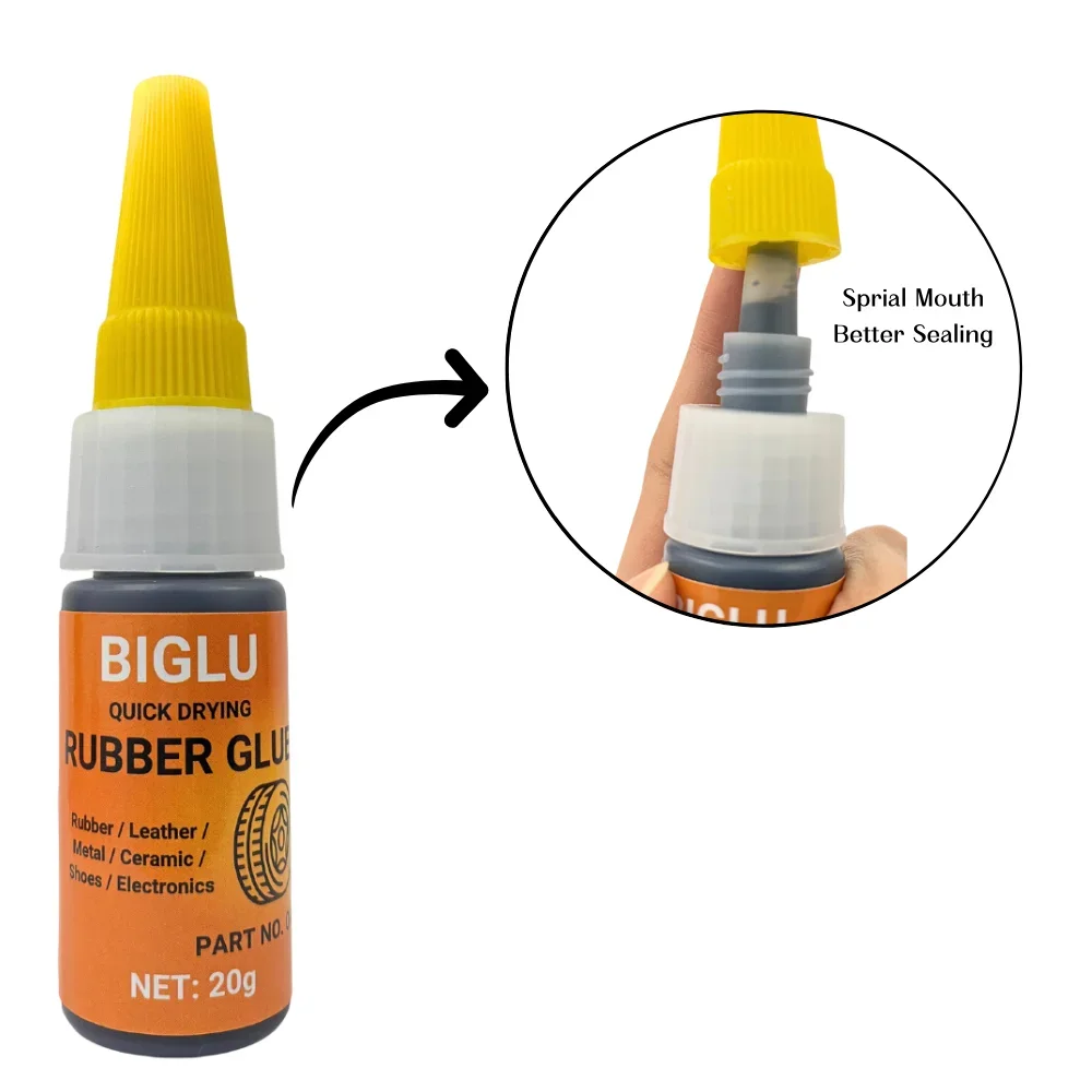 20g Instant Bond Black Rubber Glue