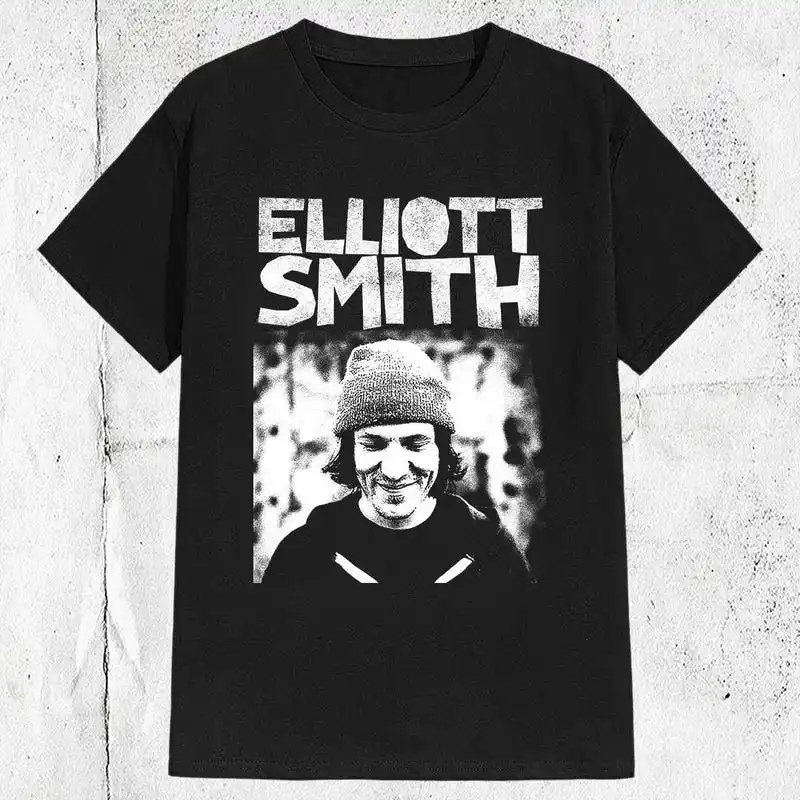 Elliot Smith SInger Band Music T-shirt ,Graphic Short Sleeve Crew Neck Cotton T-Shirt