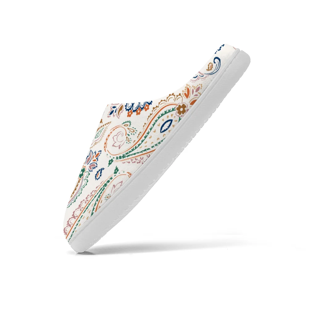 خطوط مرسومة يدويًا تحافظ على المبتسم في المنزل، شباشب قطنية عالية الجودة من القطيفة كاجوال، أحذية دافئة، شبشب حراري