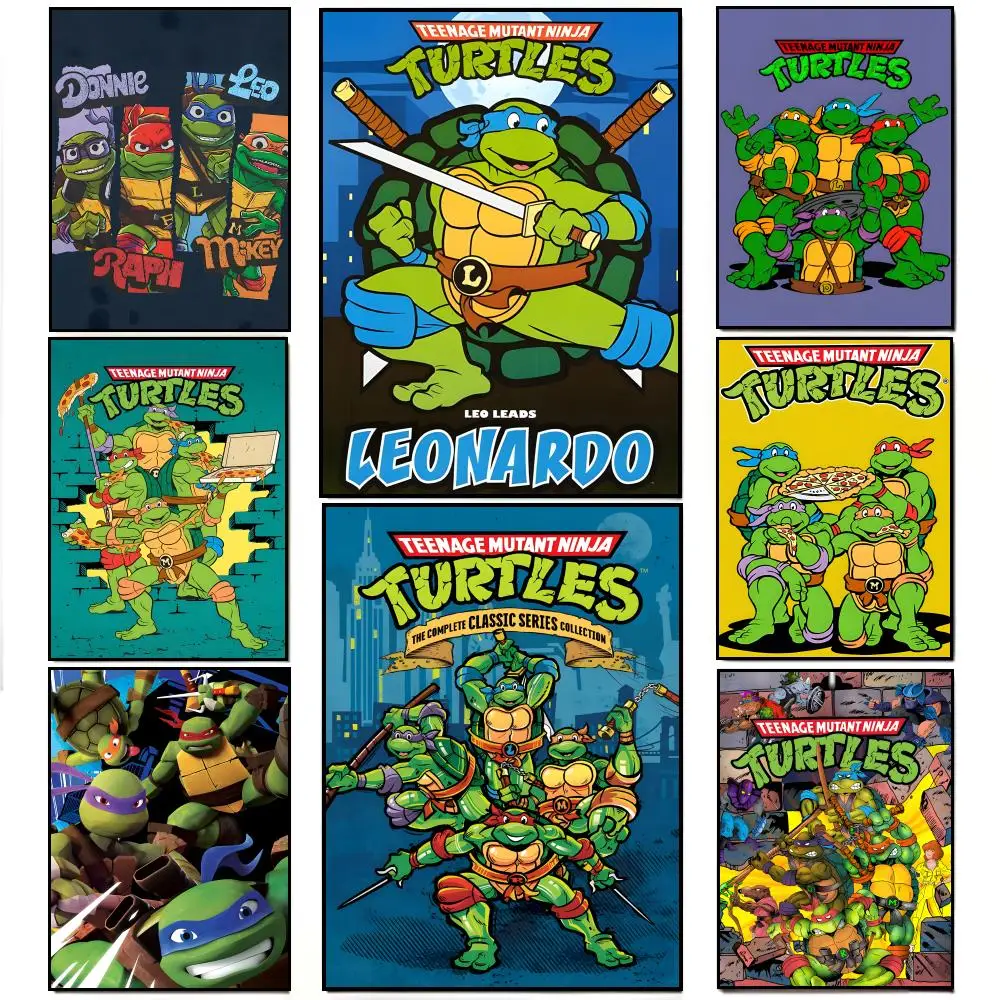 poster-de-acao-e-aventura-anime-tartarugas-ninja-adolescentes-mutantes-hd-a-prova-d'Agua-adesivo-de-parede-decoracao-para-bar-sala-de-estar-presente