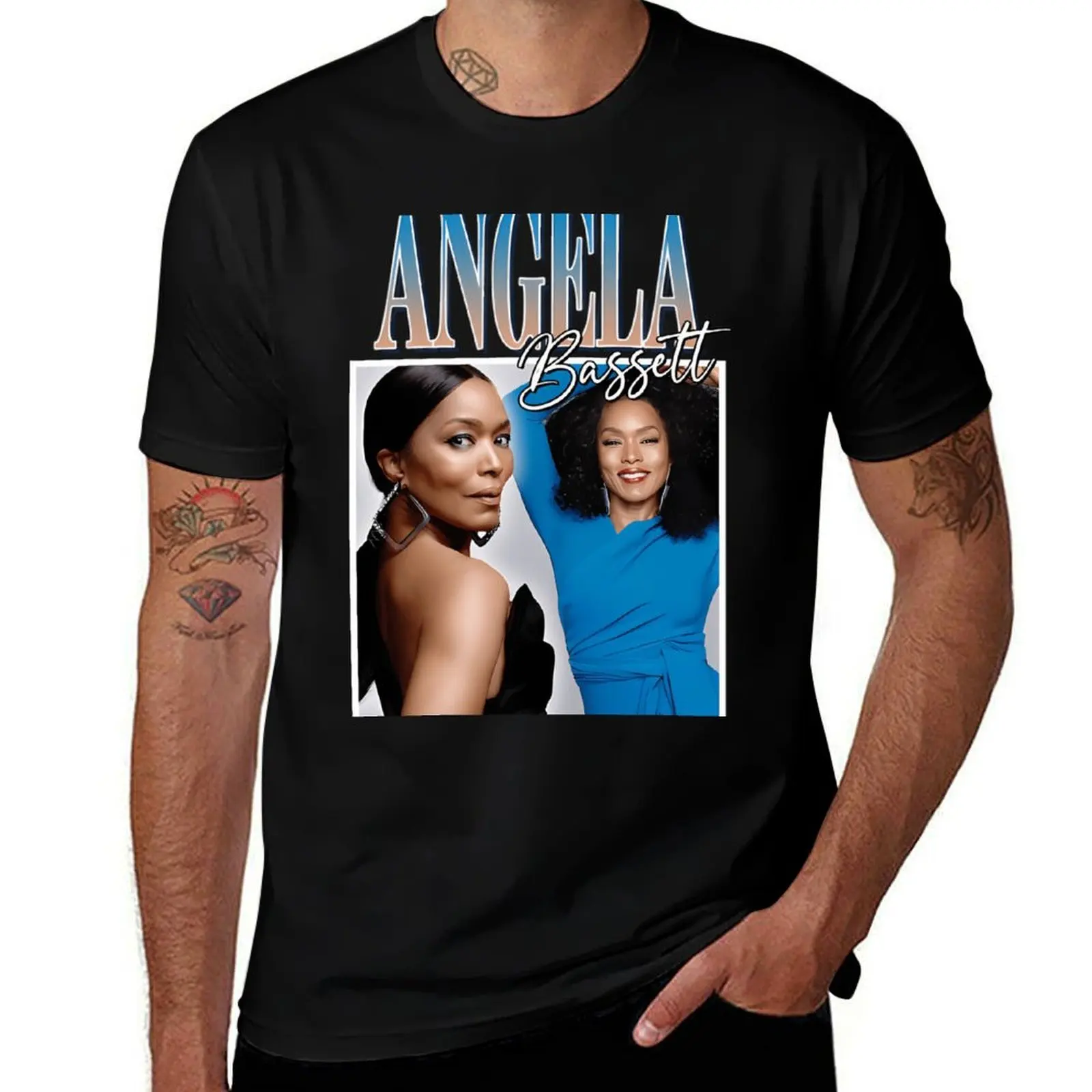 

Angela Bassett Design T-Shirt Work Short Sleeve Cotton Top
