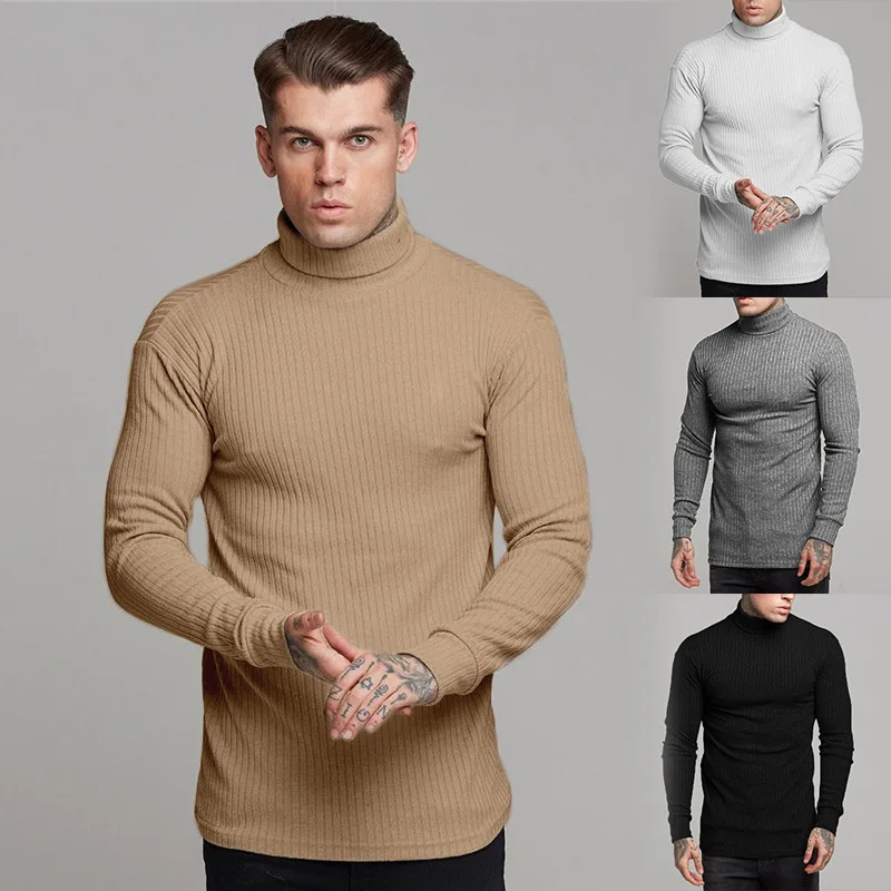 

Faionable Spor Men's Long Sve High Collar Sweatirt Casual Loose Fit Polyester Fiber Winter Autumn Comfortable Top