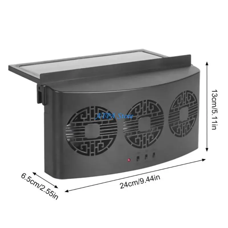 U13C Auto Air Vent Fan Ventilation Radiator Universal Car Cooler Window Radiator Exhaust Fan Cooling System Solar Ventilator