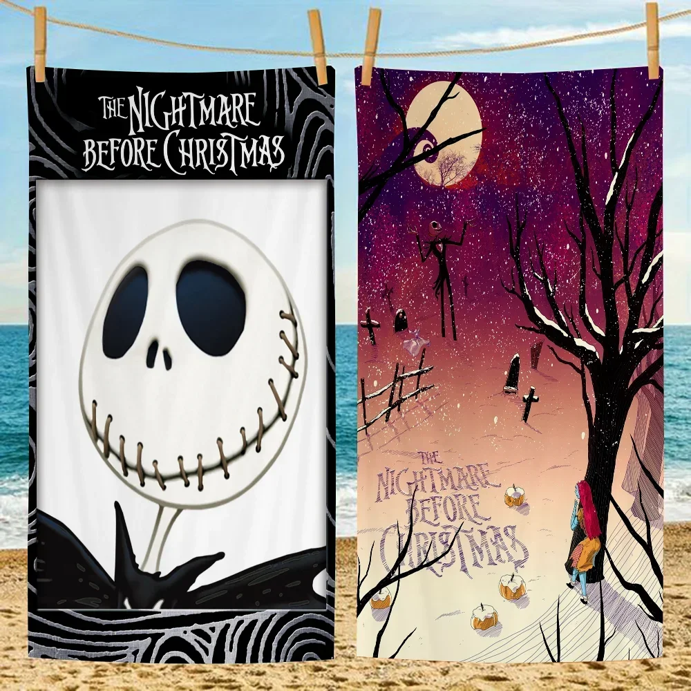 Classic Animated Movie Nightmare Before Christmas Jack coperta in microfibra asciugamani da spiaggia ad asciugatura rapida asciugamano da piscina