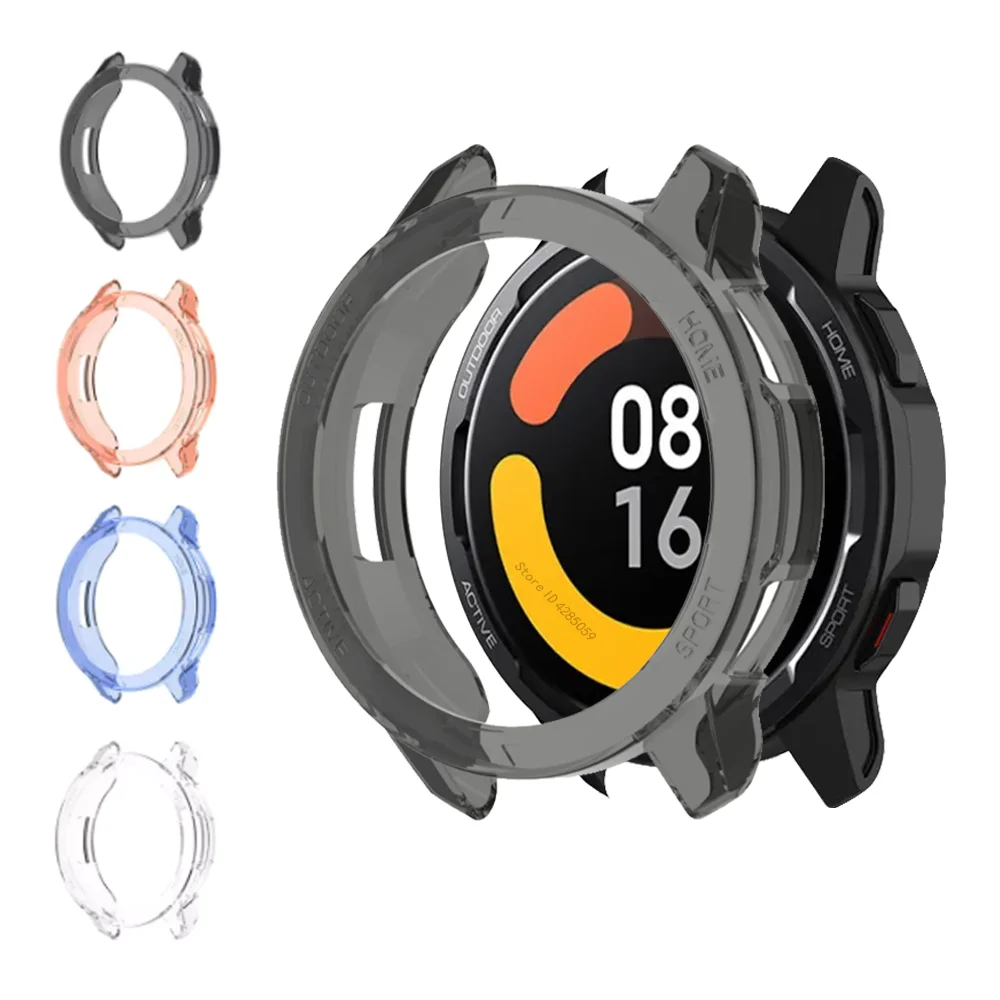 TPU Protector case For Xiaomi Mi watch S1 Active Smart Watch Soft Silicone Cover For Mi watch color 2 Protector Frame Bumper