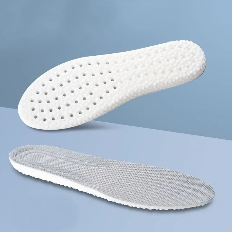 Plantillas deportivas para zapatos, cojín de suela de espuma viscoelástica para correr, absorbente de golpes, transpirable, desodorización, almohadilla suave ortopédica EVA, 2-4 Uds.