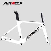Airwolf T1000 Carbon Bike Frame BB86 Carbon Road Frame UD Road Bike Frame 142*12 Thru Axle Disc Brake Bicycle 700*32c
