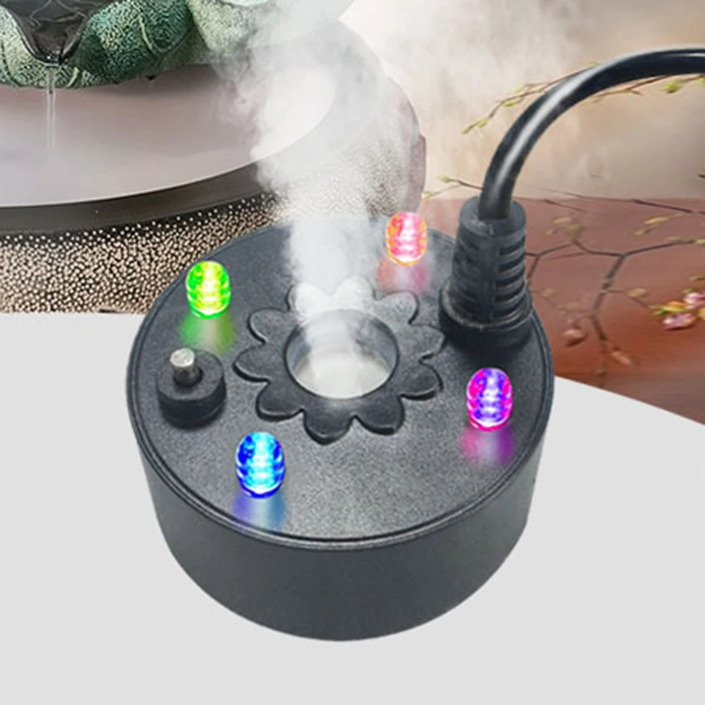 For Holiday Parties Black Portable Mist Maker Secure Installation Fog Machine Fog Machine Adjustable Led Lights