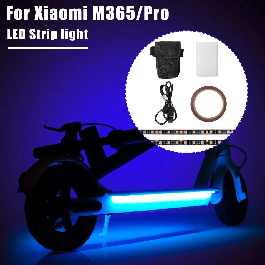 Flashlight Bar Lamp for Xiaomi M365 Pro 1S /Max G30 Electric Scooter Night Safety Light Scooter Decorative Lamp Parts Led