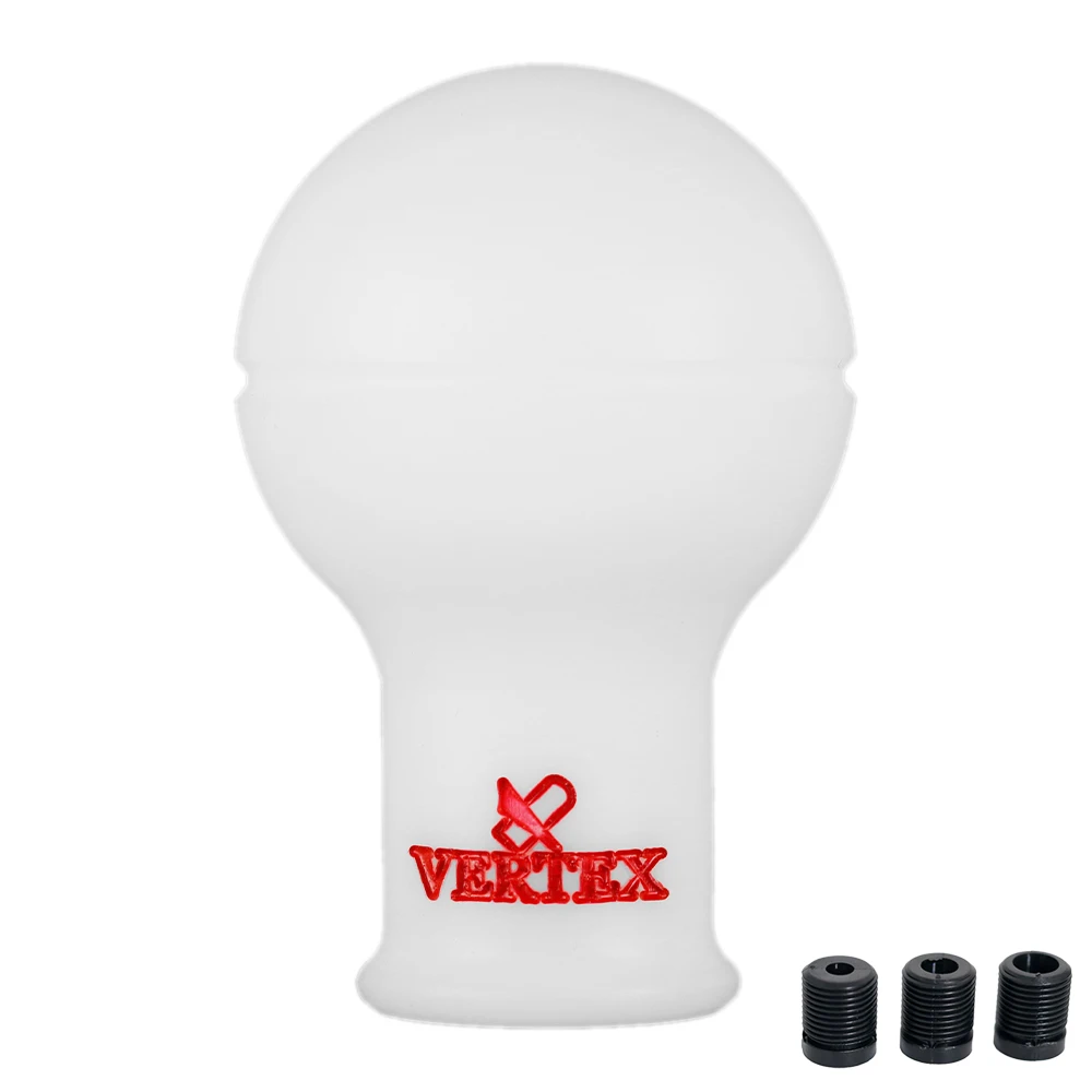 jdm style Vertex White Resin Gear Shift Knob Racing Shifter Lever Head for Universal Car