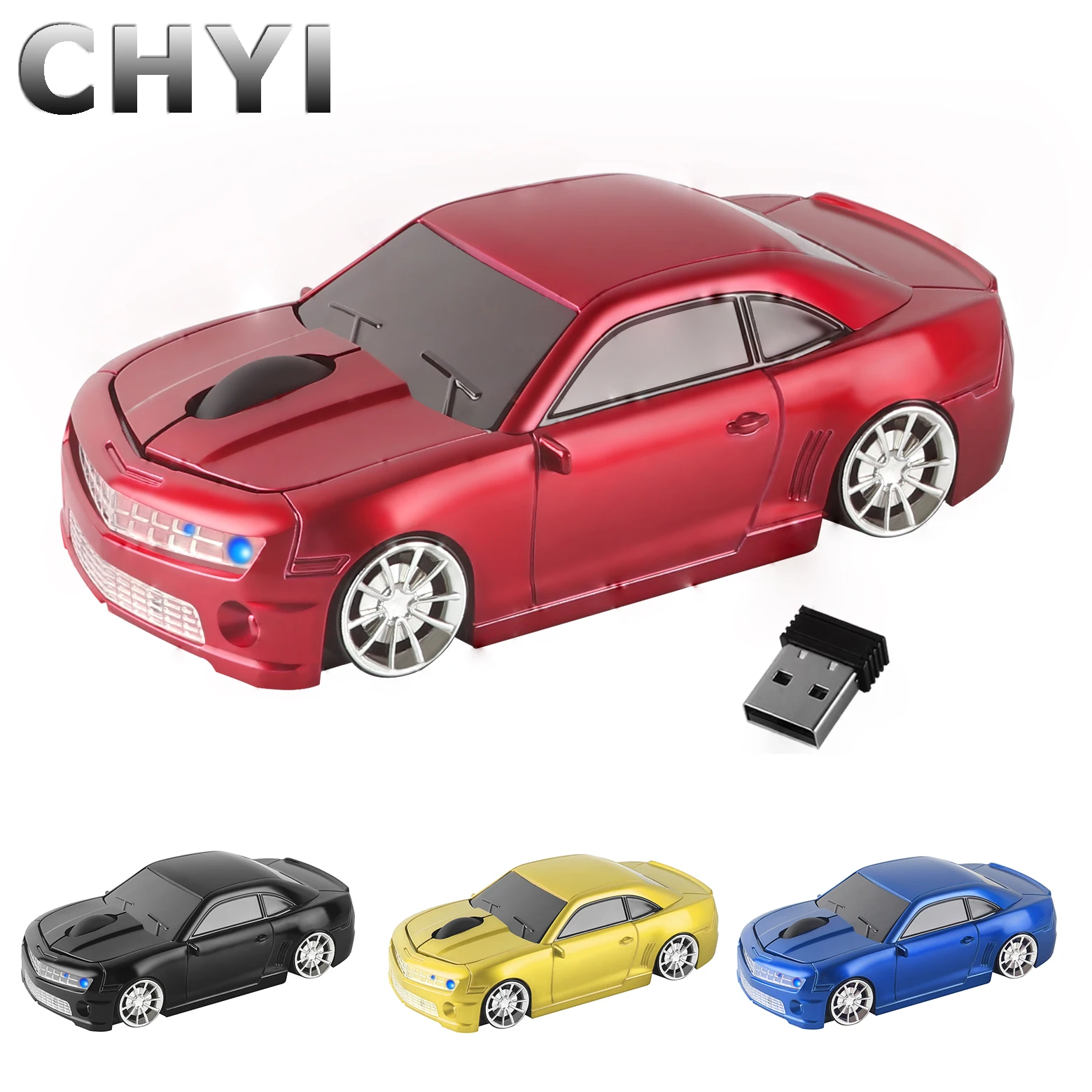 CHYI Mini 2.4G Wireless Mouse Ergonomic Gamer 3D Car Shape Mouse USB Optical Creative Mice For PC Laptop Tablet Desktop Gift