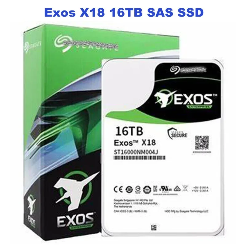 

Жесткий диск ST16000NM004J ST16000NM007J для SEAGATE EXOS X18 16TB SAS 12 GB/s 7200RPM 256MB 3,5 "HDD ENTERPRIES ST16000NM005J Новый