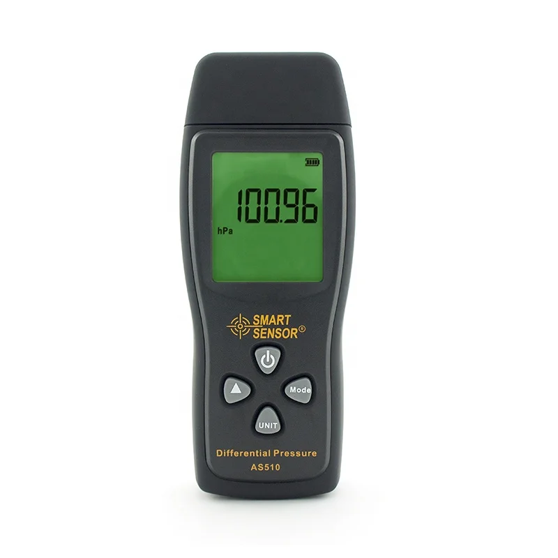 SMART SENSOR AS510 LCD air manometer pressure gauge Mini pressure differential meter digital pressure manometer 0~100hPa