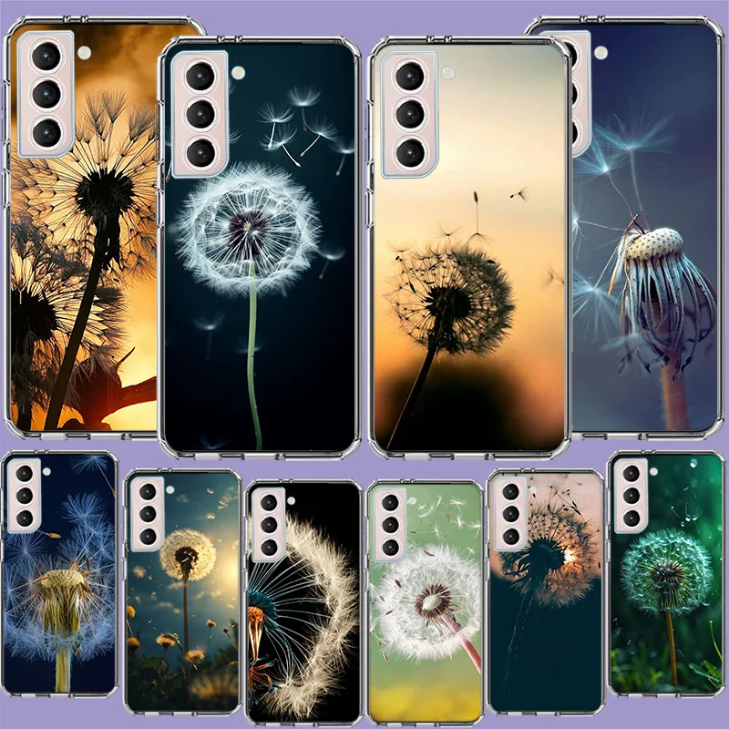 Dandelion Seeds Phone Case For Samsung A04S A15 A25 A35 A55 A05S Galaxy S25 S24 FE Note 20 Ultra 10 Lite 9 8 M12 M51 M30S M21 M5