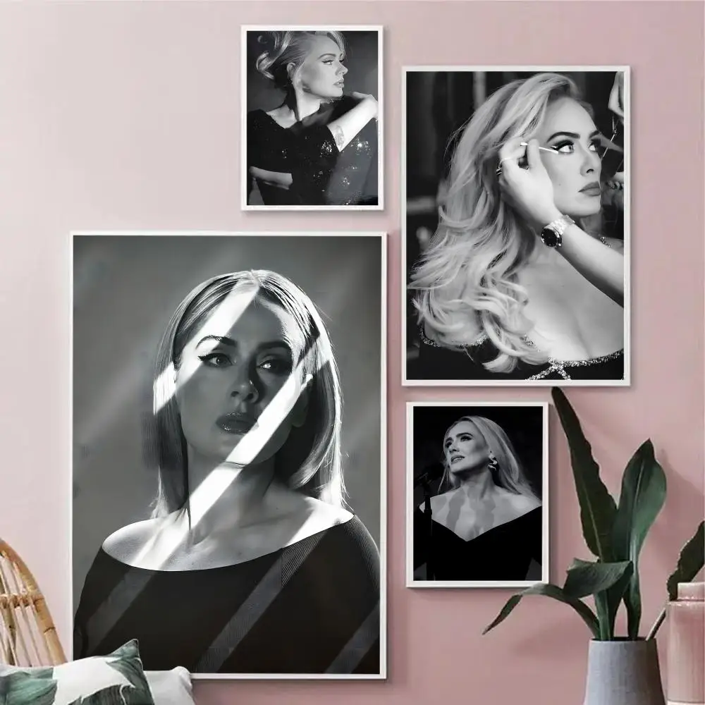 Popular Singer A-adele Painting Calligraphy Durable Painting Canvas Poster Wall Hanging Home Interior Decoration Art Mural Gift