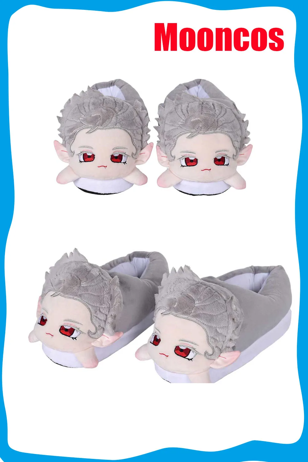 Cute Winter Plush Slippers BG3 Astarion Cosplay Role Play Home Shoes Balder Cos Gate Fancy Dress Up Party Costume Accessories