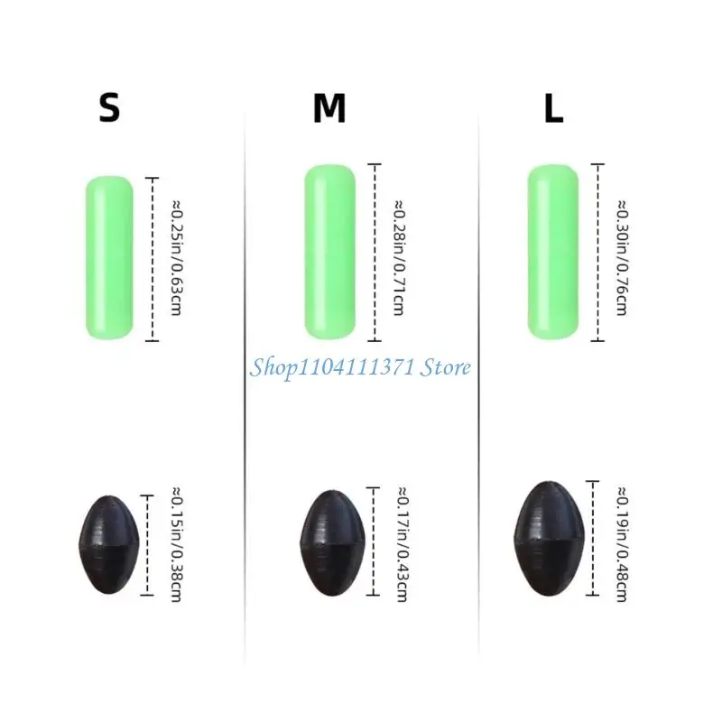 P9FC 300PCS Soft Silicone Fishing Float Bobbers Stoppers Phụ kiện câu cá bền bỉ