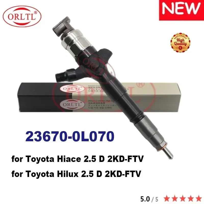 

Оригинальная топливная форсунка HOT 23670-0L070 236700L070 23670 0L070 для Toyota Hiace/Hilux 2.5 D 2KD-FTV 8976024852 8976024853 ORLTL