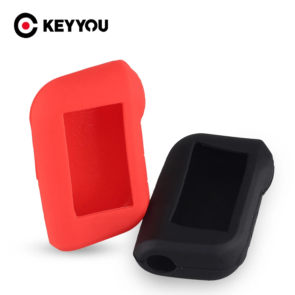 Keyyou-controle remoto para alarme automotivo starline a93/a63, versão russa, dois sentidos, a63, transmissor lcd, capa para chave