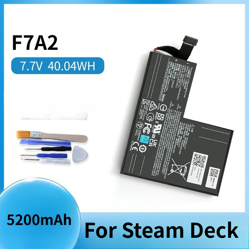 

F7A2 Battery Update 5200mah for Lenovo Steam Deck Lcd and Oled Laptop Gaming Controller Steam Deck Rechargeable Battery