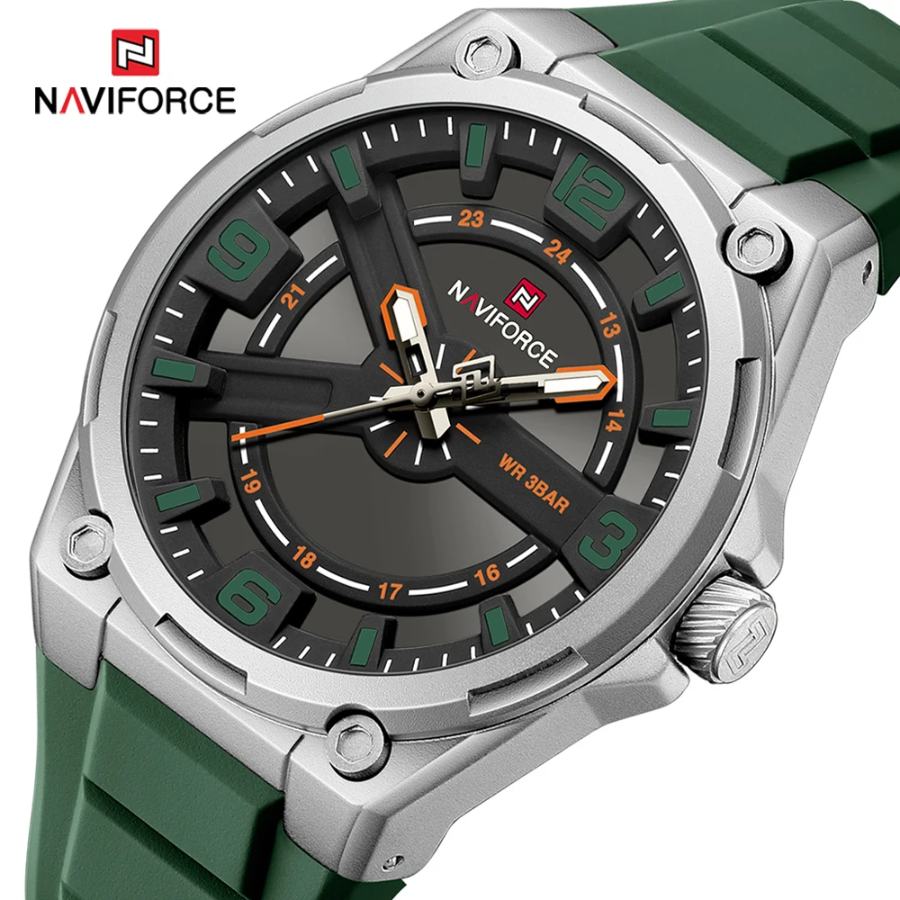 

NAVIFORCE лучший бренд класса люкс мужские наручные часы спортивные силиконовые кварцевые мужские часы с датой светящиеся водонепроницаемые мужские часы с датой