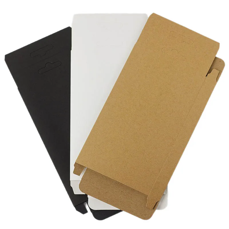 30pcs/lot Cell Phone Case Packing Boxes with Window Hang Hole Gift Box For Wrapping Jewelry Cosmetics 175x105x17mm/175x105x25mm