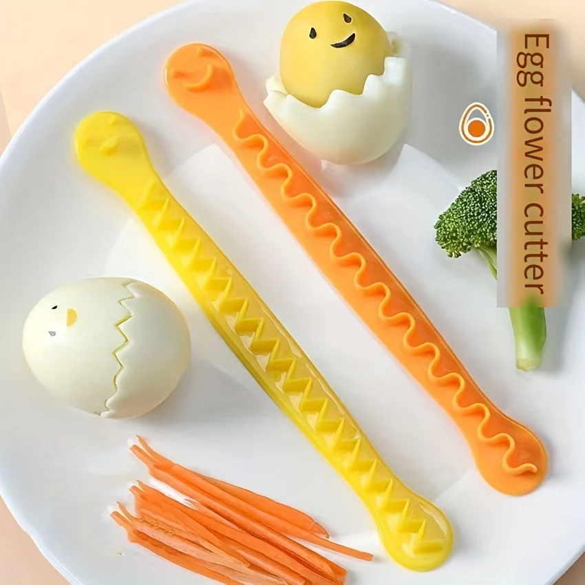 2pcs, Creative Egg Cutter, Carving Lace Egg Slicer,Fancy Cooked Eggs Slicer,Carving Lace Cutting Wire Eggs Cutter,Kitchen Tools