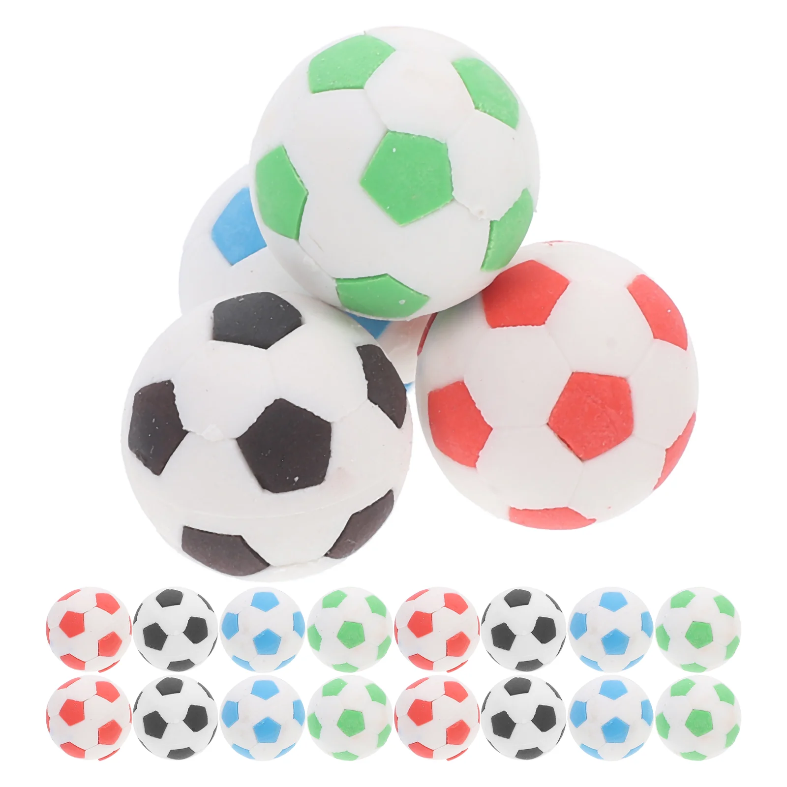 24Pcs Small Football Styling Eraser Little Football Eraser Rubber Pencil Erasers Sets round eraser rubber eraser