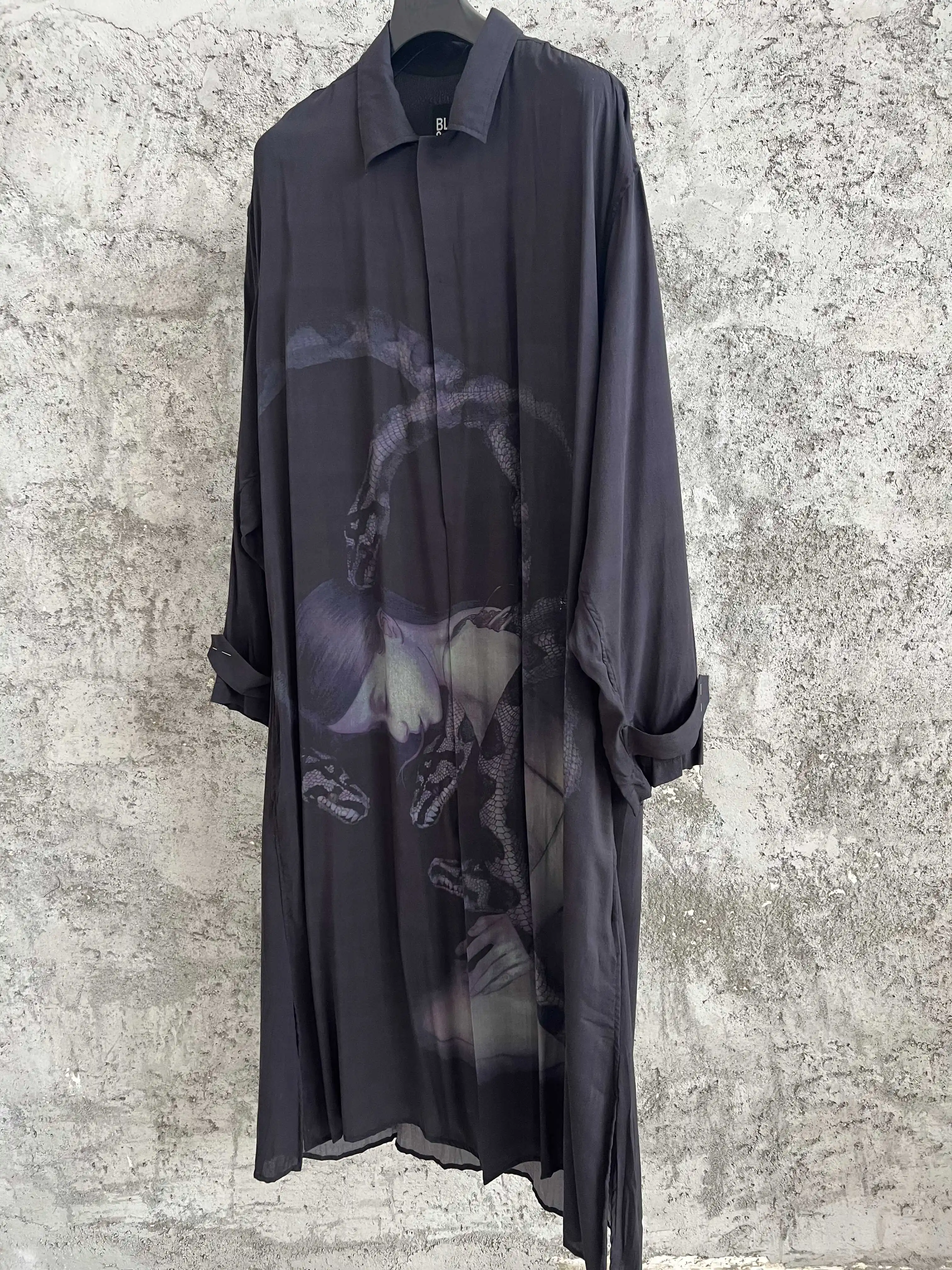 Uchida Kusatsu, a mid-length shirt and windbreaker by a niche Japanese designer