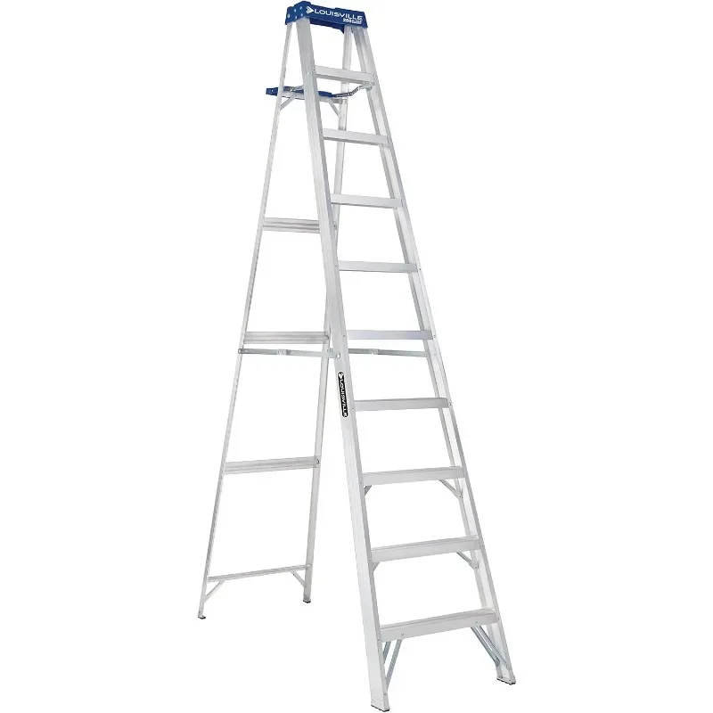 Louisville Ladder 10-Foot Aluminium Step Ladder with Tool Tray, 250-Pound Load Capacity, Type I, AS2110