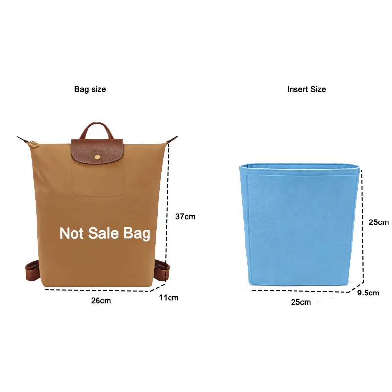 Felt Backpack Organizer Insert Fit For Le Pliage Original M Backpack Inner Liner Bag In Bag Inner Protection Handmade Pouch