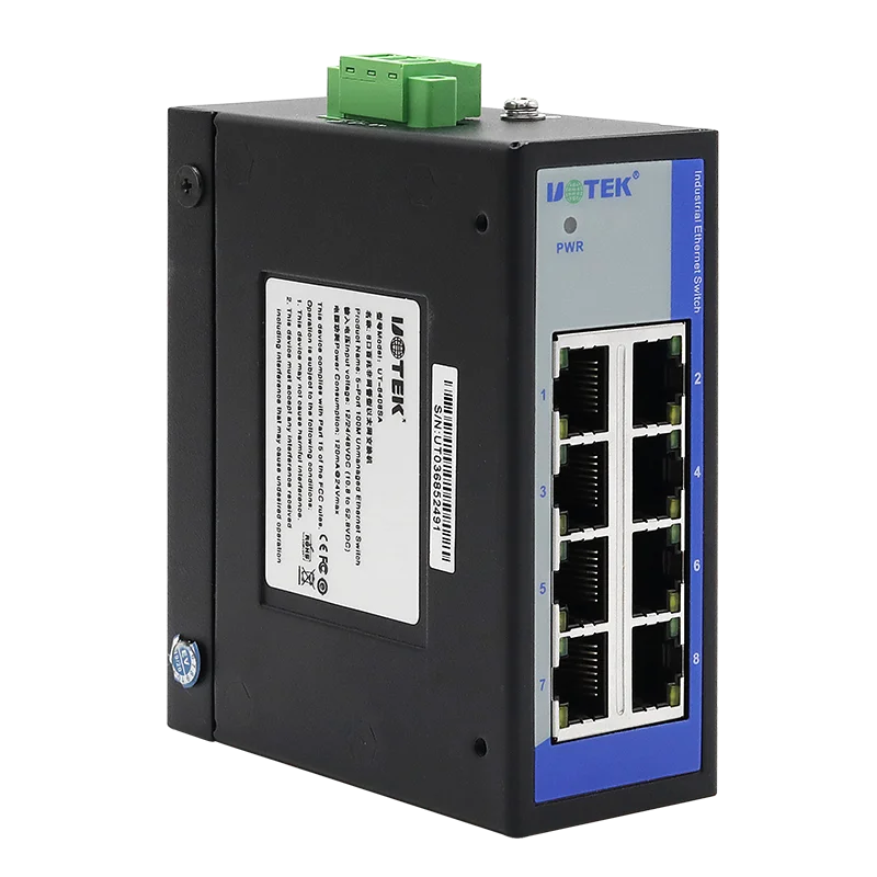 Switch Ethernet non gestito a 8 porte 10/100M Full-Duplex e Half-Duplex Auto 10/100Mbps Auto MDI/MDI-X