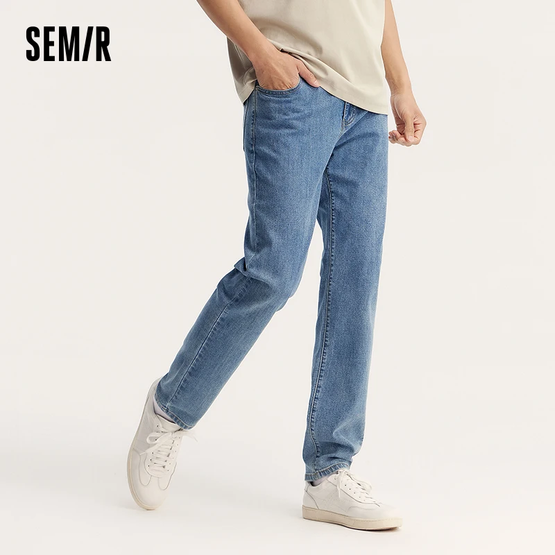 Semir Jeans For Men New In 2024 Summer Slim Fit Ankle-Length Pants Commuter Style