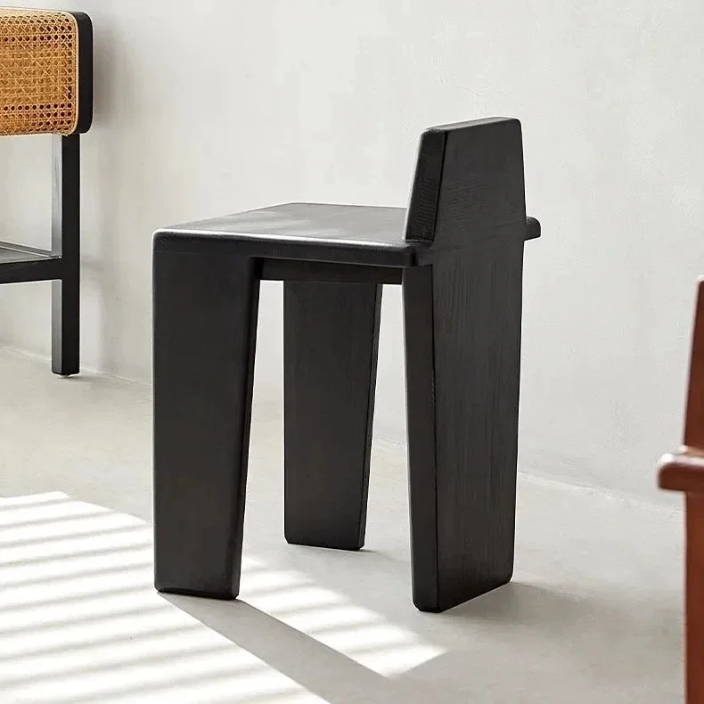 

Solid Wood Dining Chair Stool Solid Wood Designer Side Table Stool Home Art Decoration Vintage Furniture fast shiping hotsale