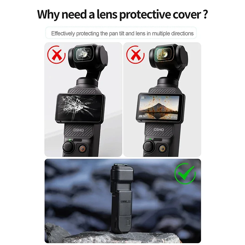 STARTRC Osmo Pocket 3 Gimbal Cover protettiva Anti-caduta protezione dello schermo dell\'obiettivo della fotocamera portatile per accessori DJI