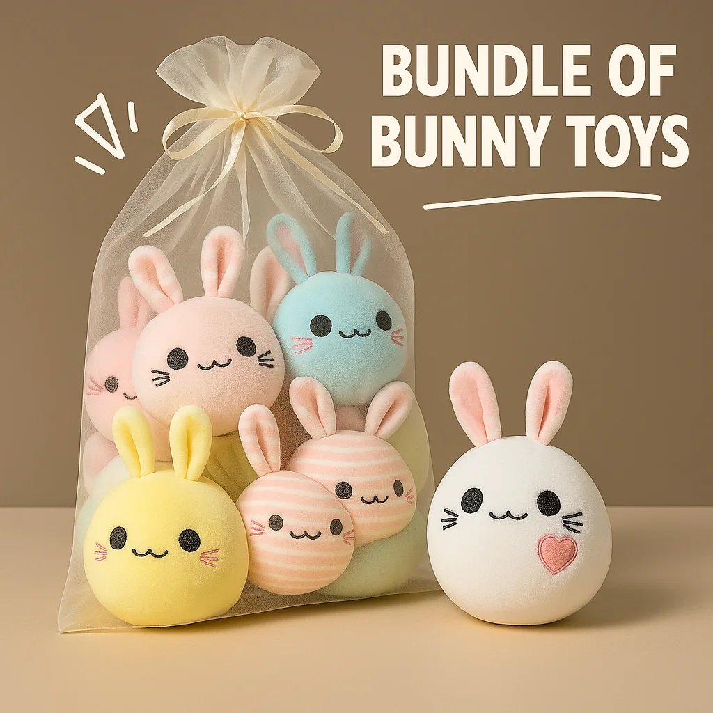 

9 шт., набор плюшевых игрушек с милым кроликом, мультяшный круглый шар кролика, мягкая декомпрессионная кукла, подарок для детей и друзей