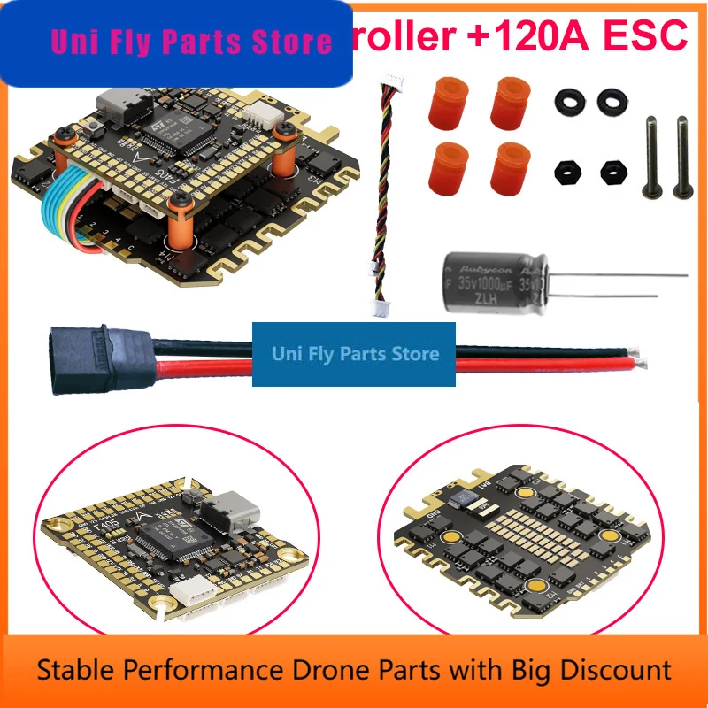 UniFlyF405 Flight Controller BLS 4-in-1 80A 100A 120A ESC 3-8S Lipo Stack/Flytower for Remote Control FPV Racing  Quadcopte