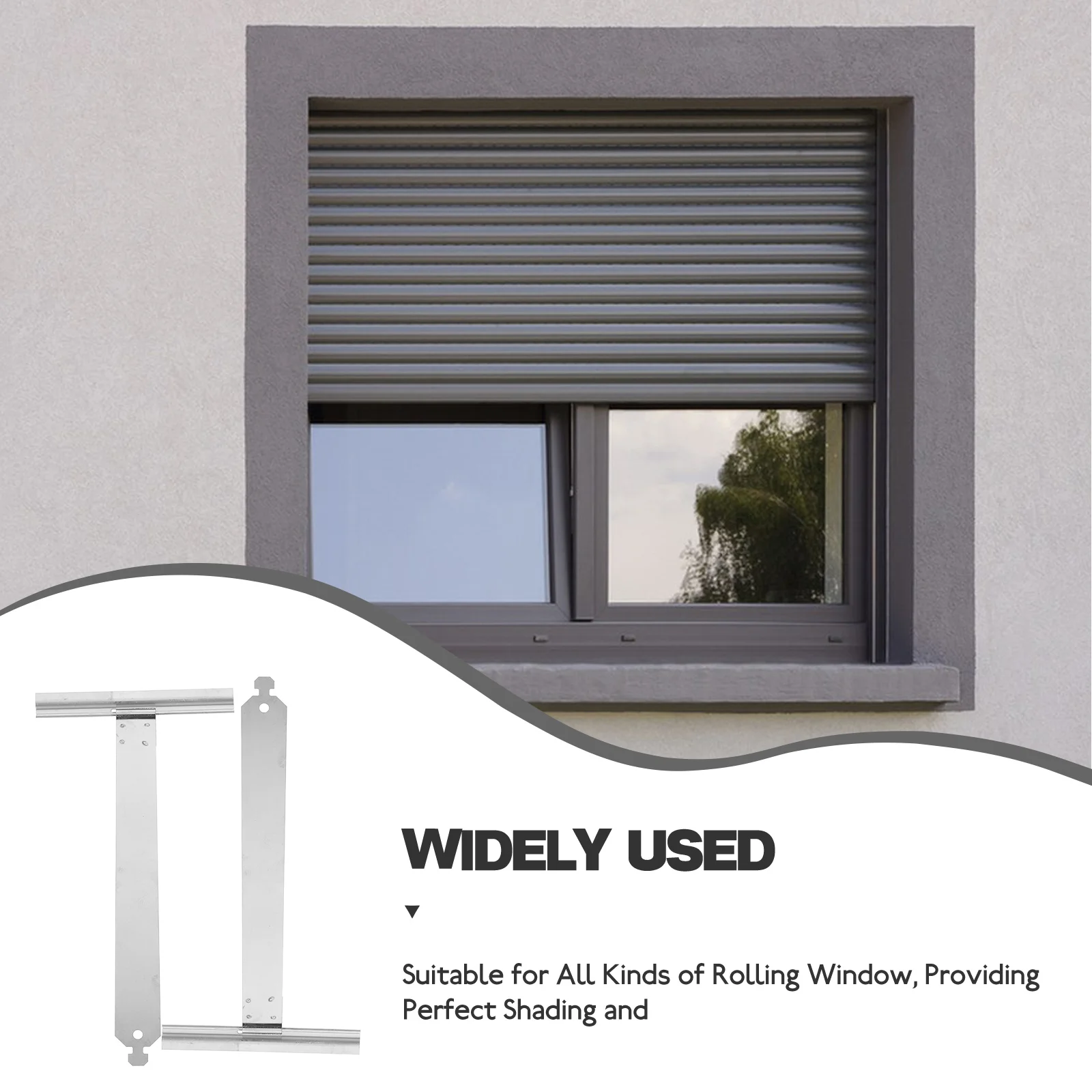 

4 Pcs Sunshading Aluminum Alloy Hook Spring Hanging Plate Roller Shutter Parts Repair Stainless Steel Blinds Adjustable Speed