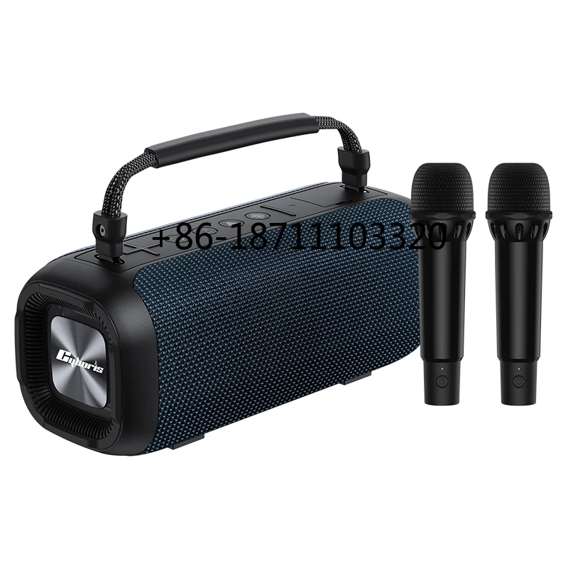 

T12 Karaoke Machine with Wireless Microphone, 80W Outdoor Portable Speaker Deep Bass Party PA System with Disco LED Lights