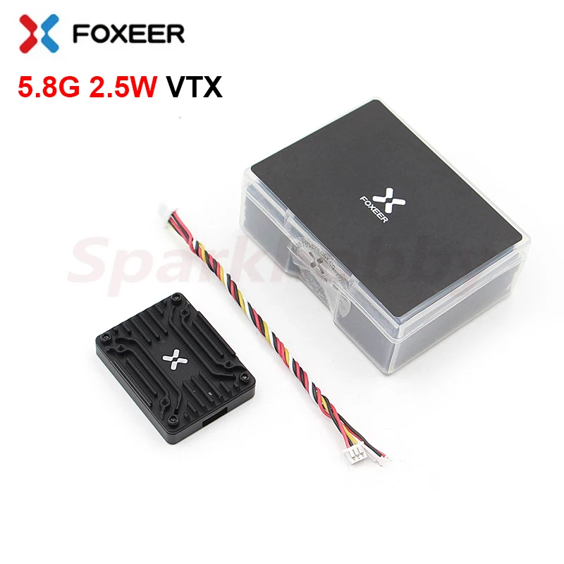 

Foxeer 5.8G Reaper Extreme V2 2.5W 72CH VTX Pit 25mW/200mW/500mW/1.5W/2.5W Built-in microphone 7-36V for RC Long Range Drones