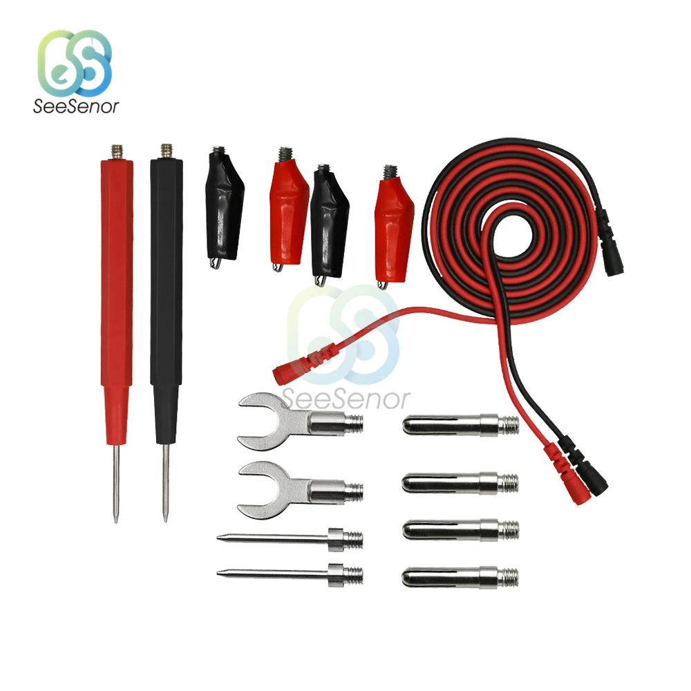 16pcs/set Universal Digital Multimeter Probe Test Leads Multi Meter Needle Tip Tester Lead Probe Wire Pen Cable for Multimeter