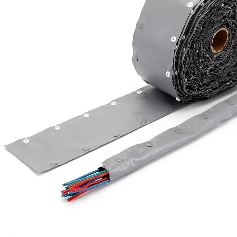 Flame Retardant Split Cable Sleeve  57-333mm Wide Flexible Wear-Resistant Wire Organizer Wrap