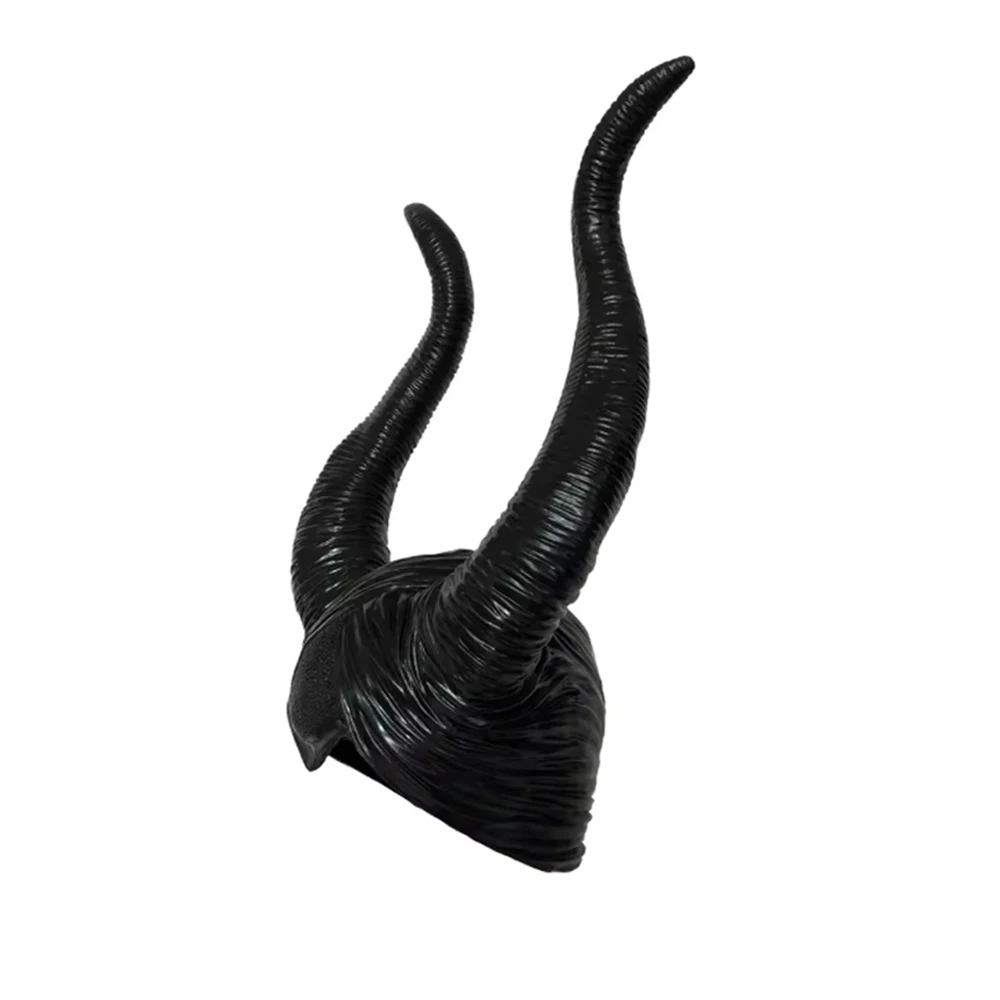 Maleficent Movie Accurate Halloween Cosplay Mask - Dark Horned Headpiece with Detachable Crown for Costume Parties