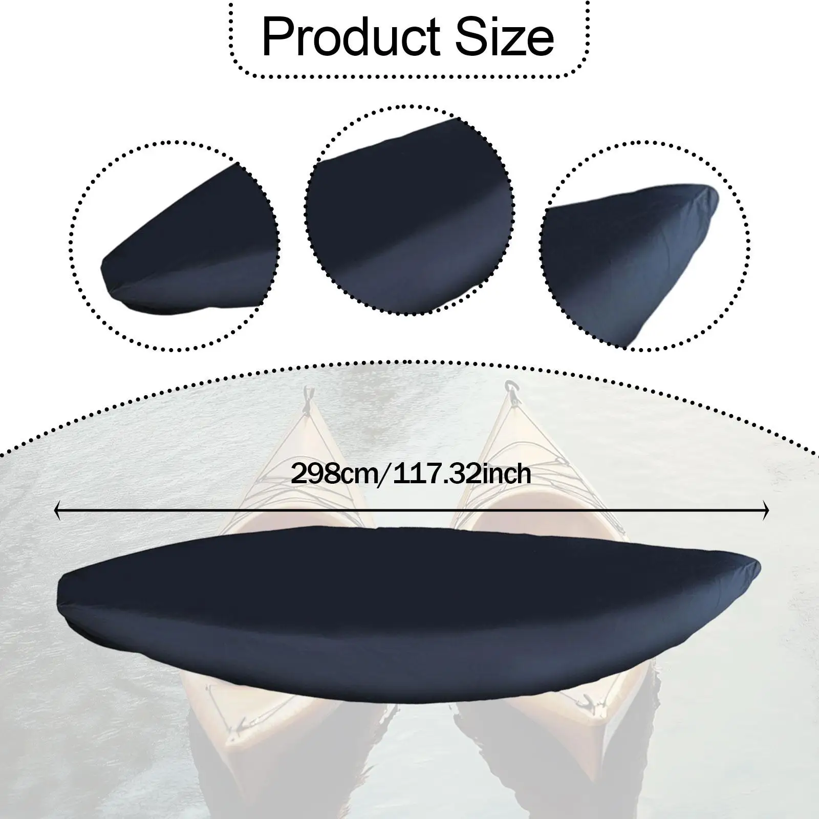 

Прочный чехол для лодки, устойчивый к разрывам, пыленепроницаемый, водонепроницаемый, для хранения на открытом воздухе, аксессуар для каноэ и каяка