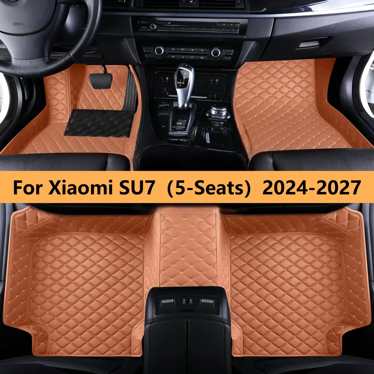 

Автомобильные коврики для Xiaomi SU7 (5-местный) 2024 2025 2026 2027: полный комплект для переднего и заднего рядов, ковровые накладки, коврики для ног