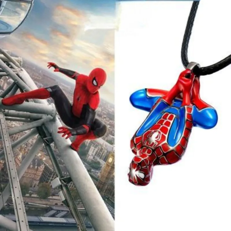 Marvel Spiderman personalizzato creativo hip-hop clavicola catena pendente cartone animato nicchia animazione film regalo di festa collana di coppia